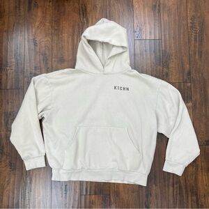 KTCHN Pickleball Co Men’s Hoodie Pullover Sweatshirt Beige/Cream Size Medium.